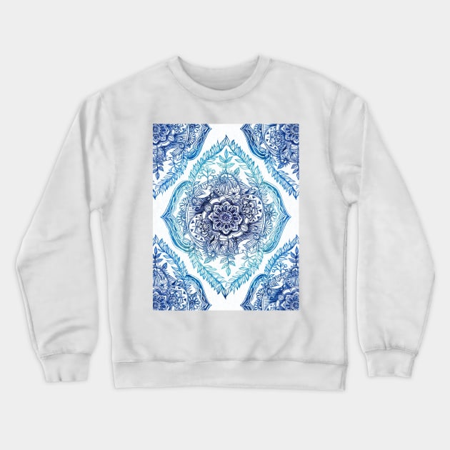 Indian Ink - in blues Crewneck Sweatshirt by micklyn